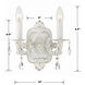Paris Market 2 Light 10 inch Antique White Sconce Wall Light in Clear Hand Cut