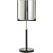 Urban Smoke 26 inch 40.00 watt Black and Gold and Smokey Chrome Table Lamp Portable Light