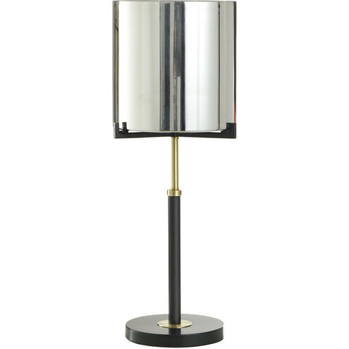 Urban Smoke 26 inch 40.00 watt Black and Gold and Smokey Chrome Table Lamp Portable Light