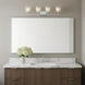 Drew & Jonathan Toffino 4 Light 36 inch Chrome Vanity Light Wall Light in Clear Crackle Glass