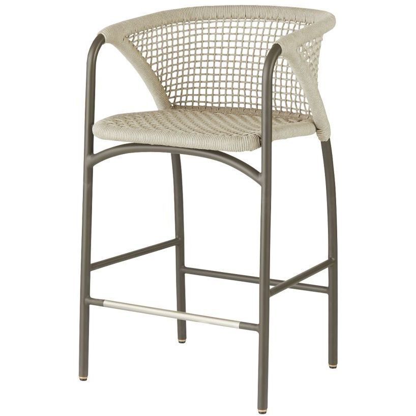Enzo 40 inch Buff and Blackened Bronze Outdoor Bar Stool