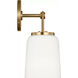 Richard June Liora 1 Light 5.21 inch Estate Brass Wall Sconce Wall Light