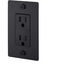 1G Duplex 125 Black Outlet