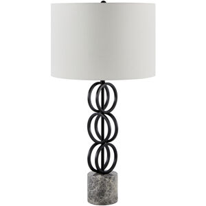 Evans 31 inch 100 watt Marbled and Painted Accent Table Lamp Portable Light