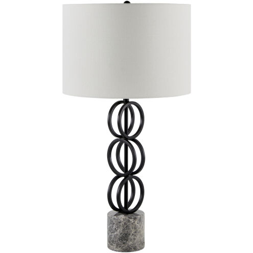 Evans 31 inch 100 watt Marbled and Painted Accent Table Lamp Portable Light