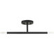 Copenhagen 2 Light 5.13 inch Black Semi-Flush Ceiling Light