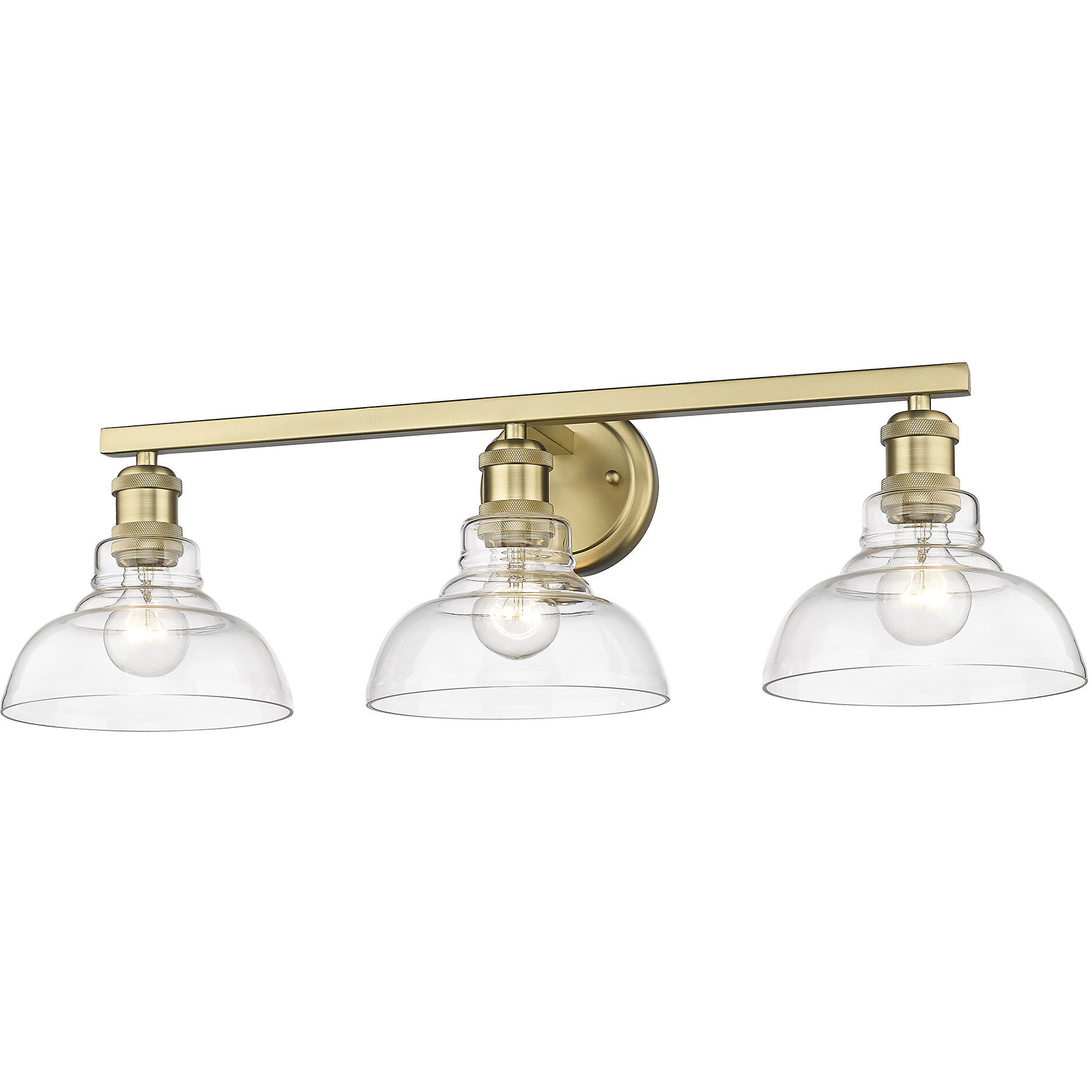 Yep Carver Vanity Wall Light in Matte Black, Clear Glass