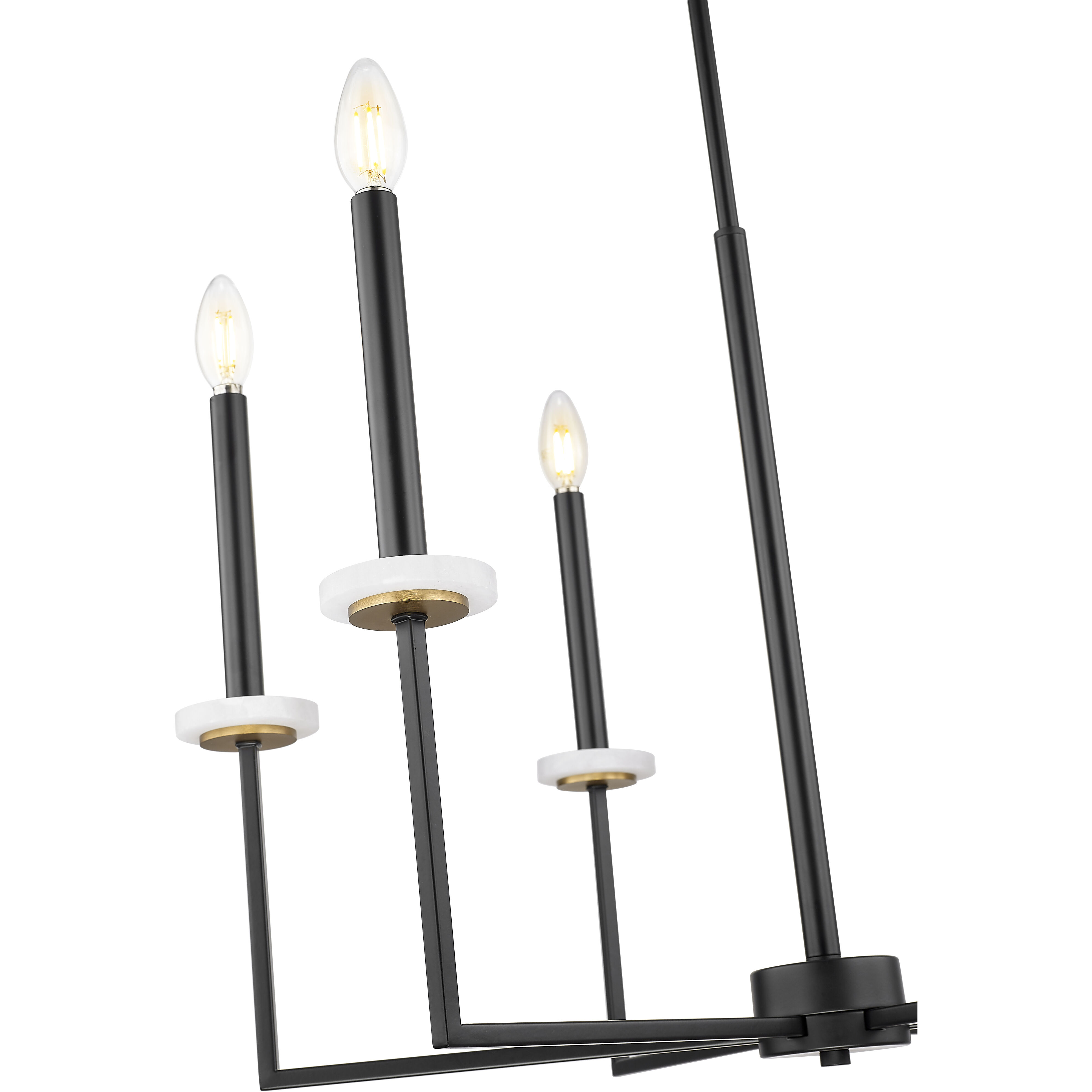Gaultier 6 Light 27.25 inch Matte Black and Mondern Gold Chandelier Ceiling Light in Matte Black and Modern Gold