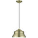 Endicott 1 Light 10 inch Antique Brass Pendant Ceiling Light