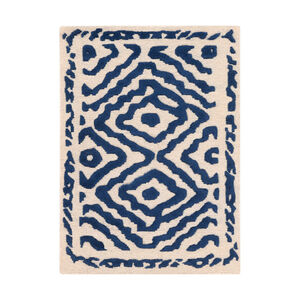 Atlas 36 X 24 inch Blue and Neutral Area Rug, Wool