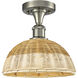 Ballston Bristol Natural II 1 Light 9 inch Brushed Satin Nickel Semi-Flush Mount Ceiling Light