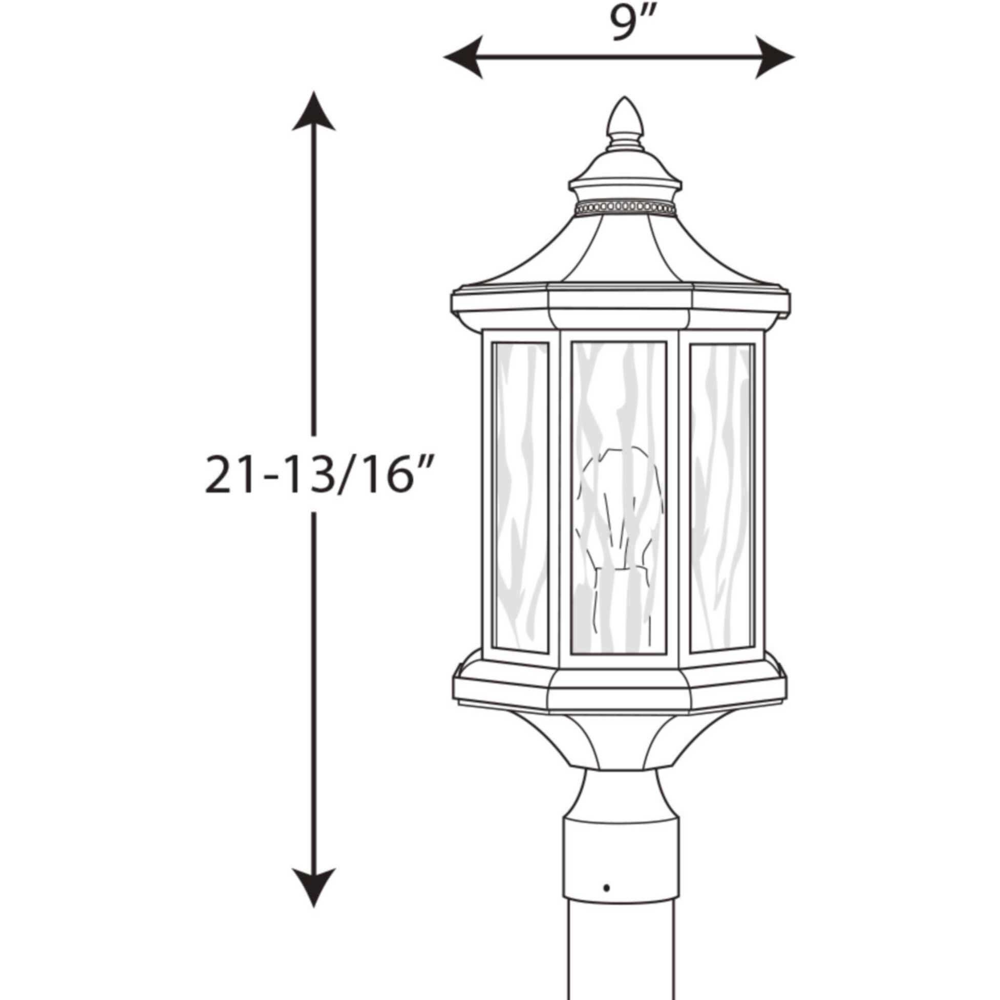 Edition 1 Light 22 inch Antique Bronze Outdoor Post Lantern