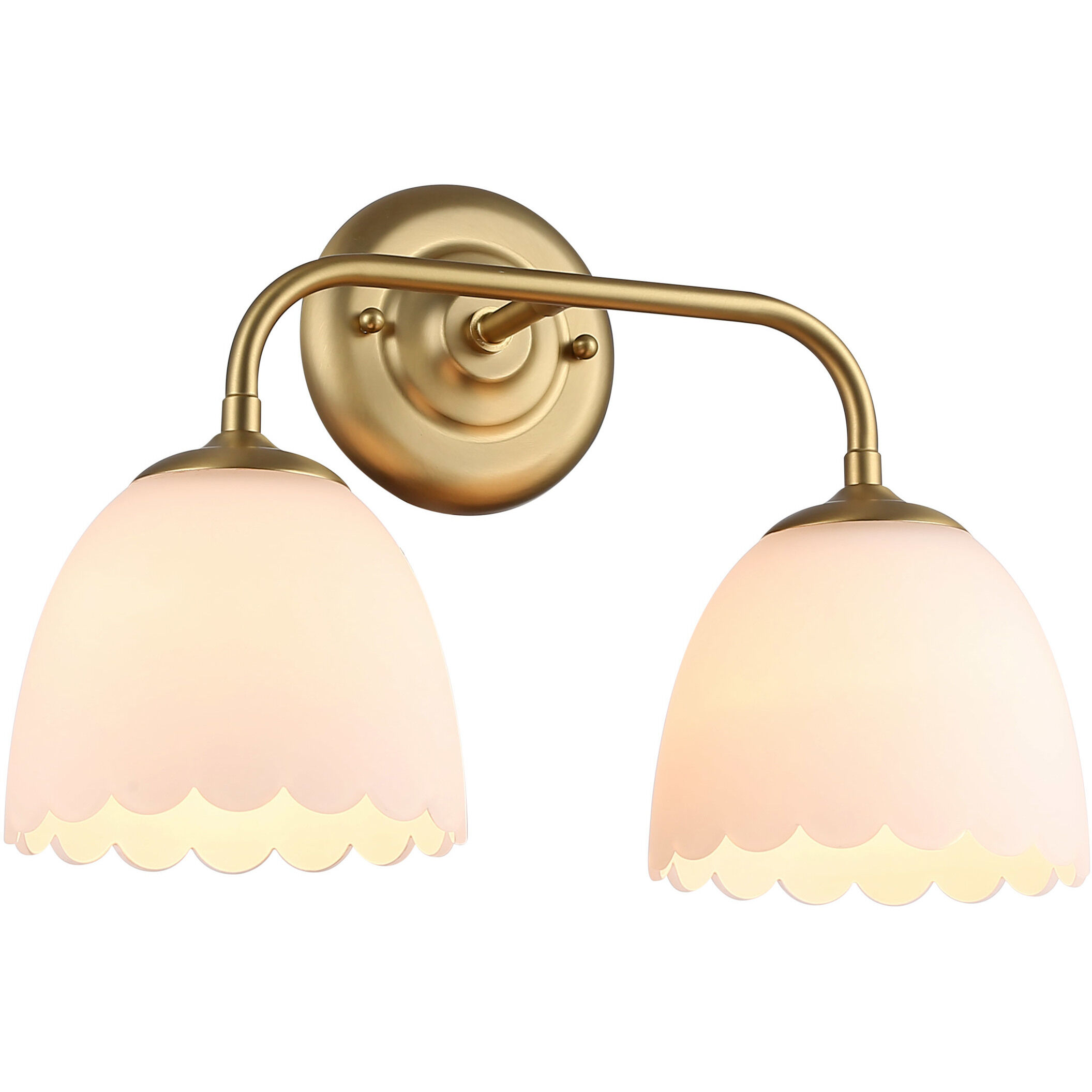 Dorinda Vanity Wall Light in Brushed Champagne Brass