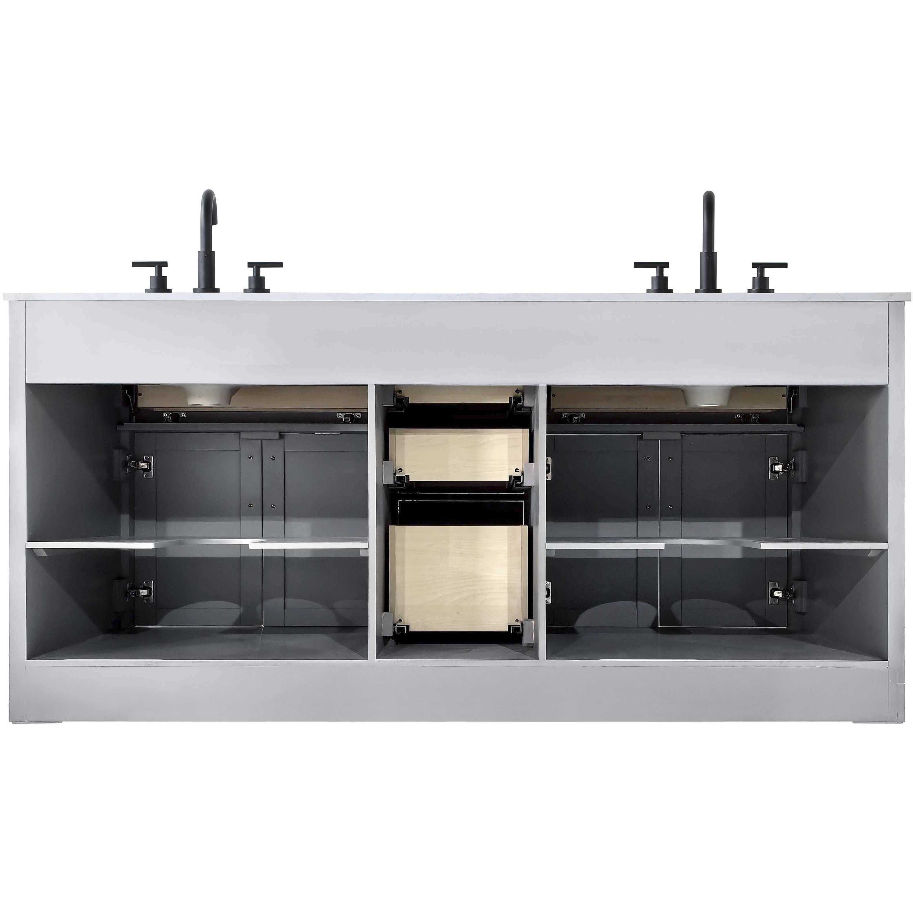 Alden 72 X 35 inch Grey Bathroom Vanity Cabinet