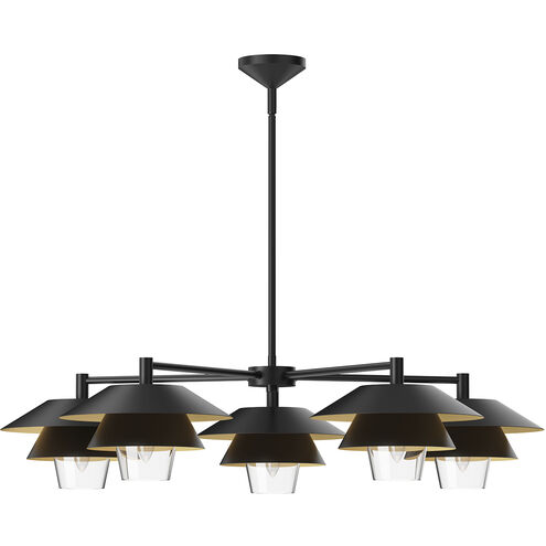 Alora Mood Tetsu 5 Light 38 inch Matte Black Chandelier Ceiling Light
