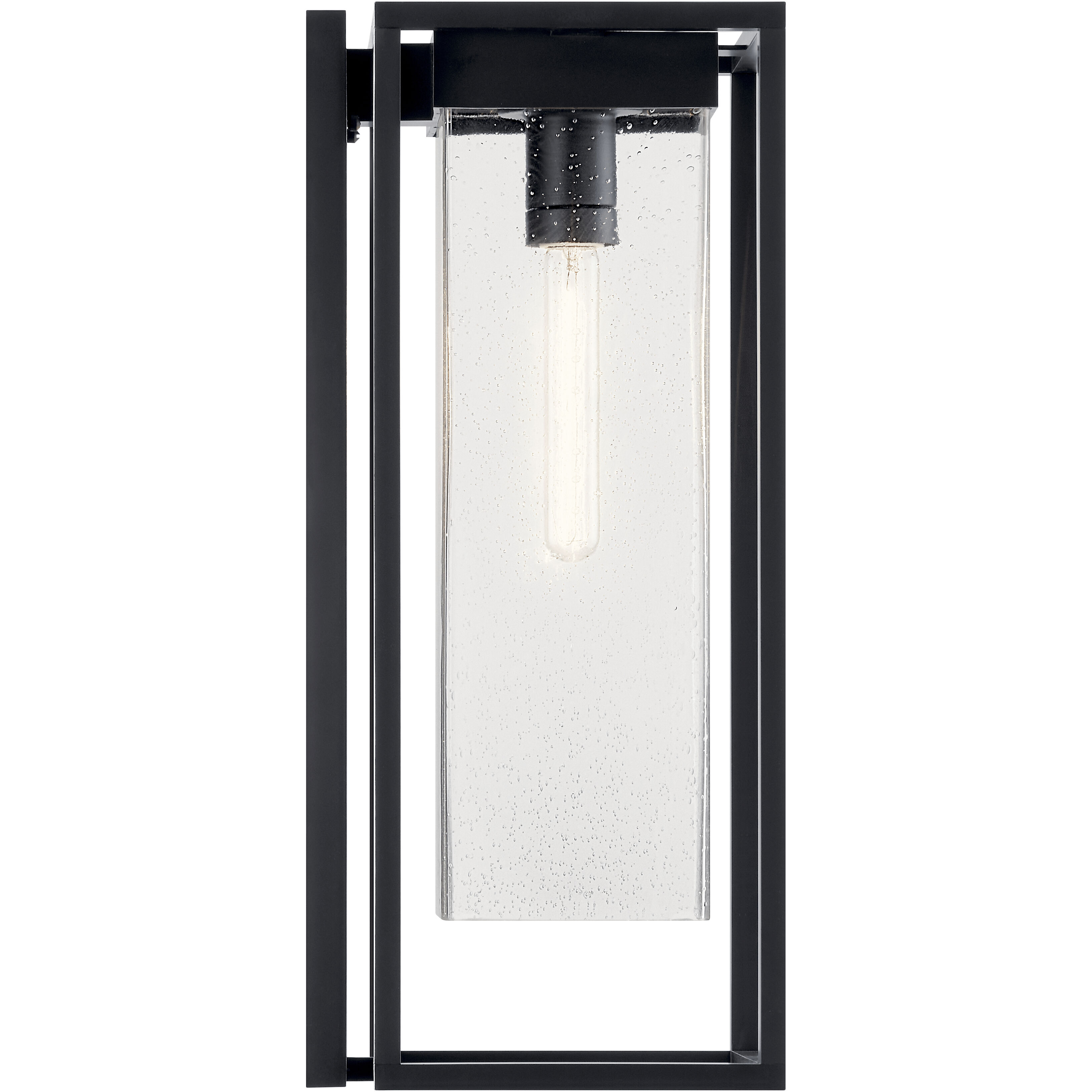 Mercer 1 Light 24 inch Black with Silver Highlights Outdoor Wall Sconce, Large