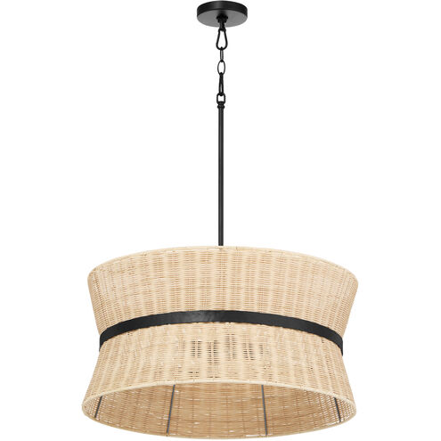 Fairview 4 Light 24.5 inch Matte Black Pendant Ceiling Light