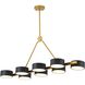 Canada LED 15 inch Gold and Black Chandelier Ceiling Light