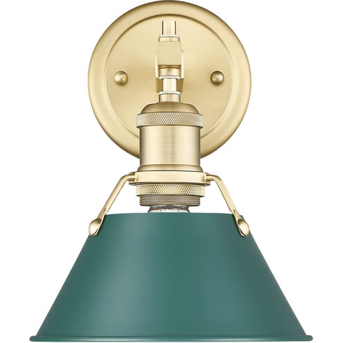 Orwell 1 Light 8.5 inch Brushed Champagne Bronze Bath Vanity Light Wall Light in Pine Green