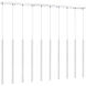 Forest LED 56.5 inch Chrome Linear Chandelier Ceiling Light in 10, 37, Matte White Steel