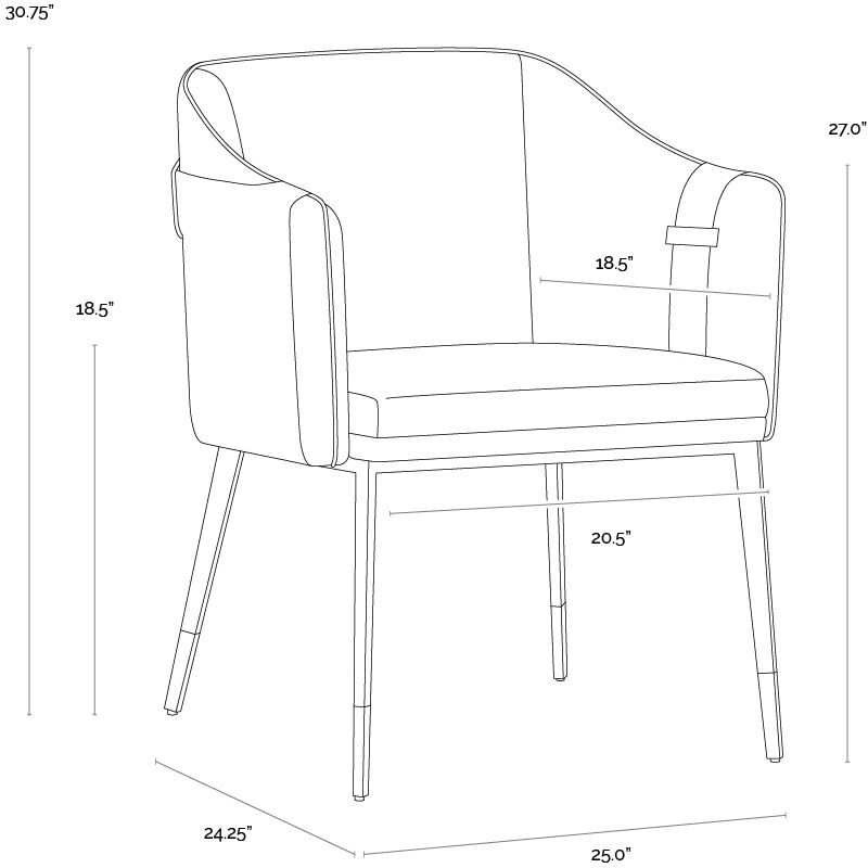 Carter Napa Beige / Napa Tan Dining Armchair