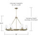 Aaron 6 Light 36 inch Aged Brass Chandelier Ceiling Light