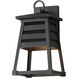 Shutters 1 Light 14 inch Black Outdoor Wall Mount