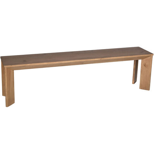 Angle Natural Dining Bench, Large