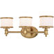 Carlisle LED 22 inch Natural Brass Bathroom Light Wall Light