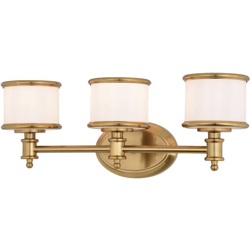 Carlisle LED 22 inch Natural Brass Bathroom Light Wall Light