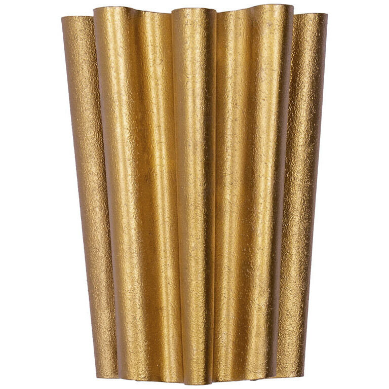 Ripple Wall Sconce Wall Light in Bright Gold Leaf