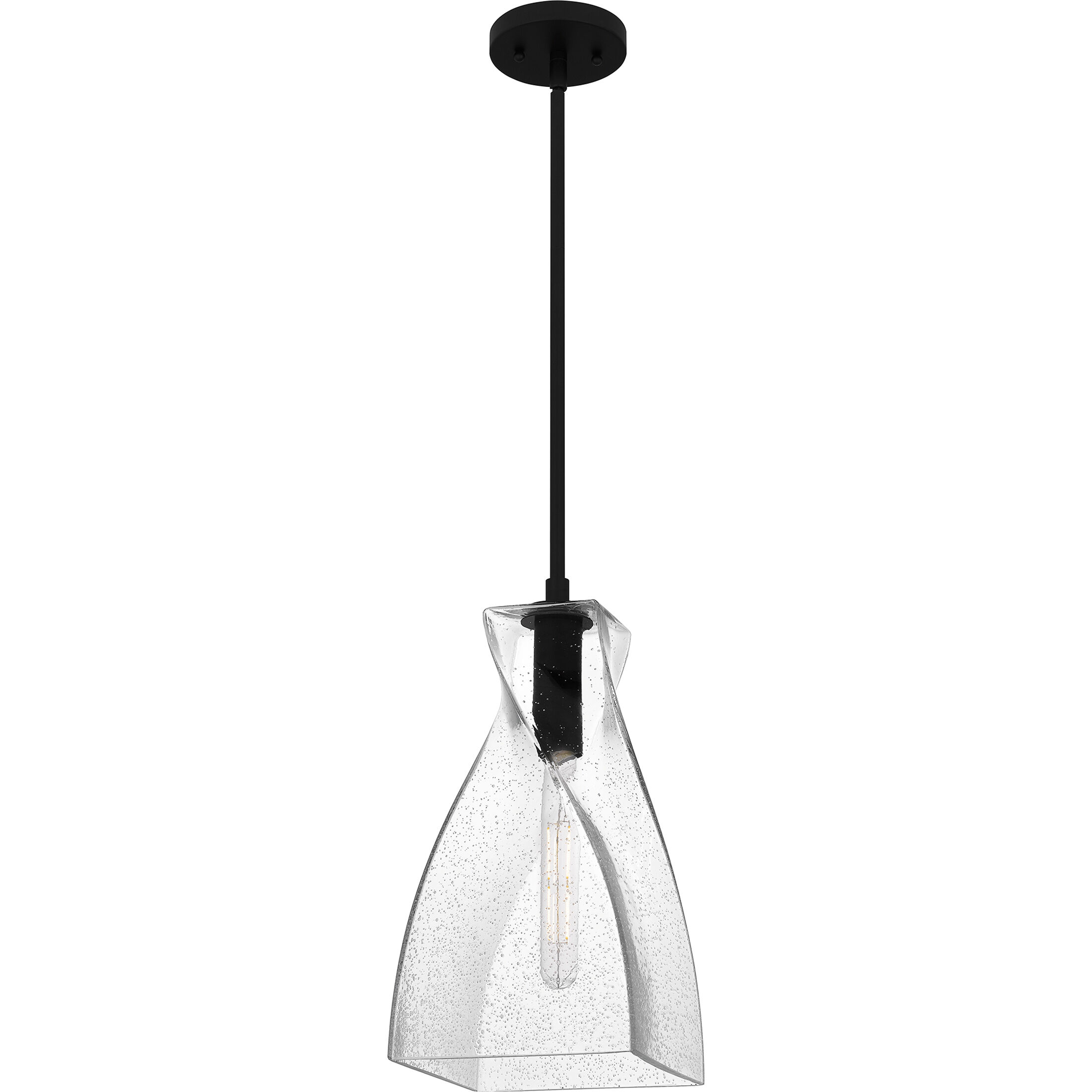 Stetson 1 Light 8 inch Matte Black Mini Pendant Ceiling Light, Small