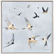 Swifts Blue and Beige and Gray and Green Framed Art