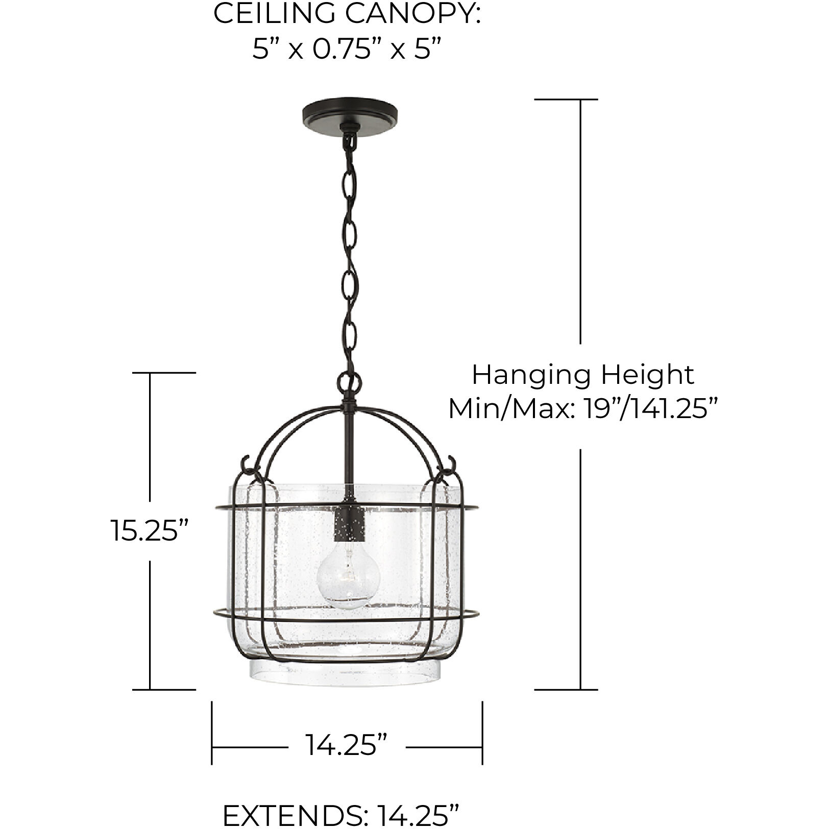 Harmon 1 Light 14 inch Matte Black Pendant Ceiling Light