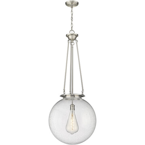 Beacon 1 Light 17.75 inch Satin Nickel Pendant Ceiling Light