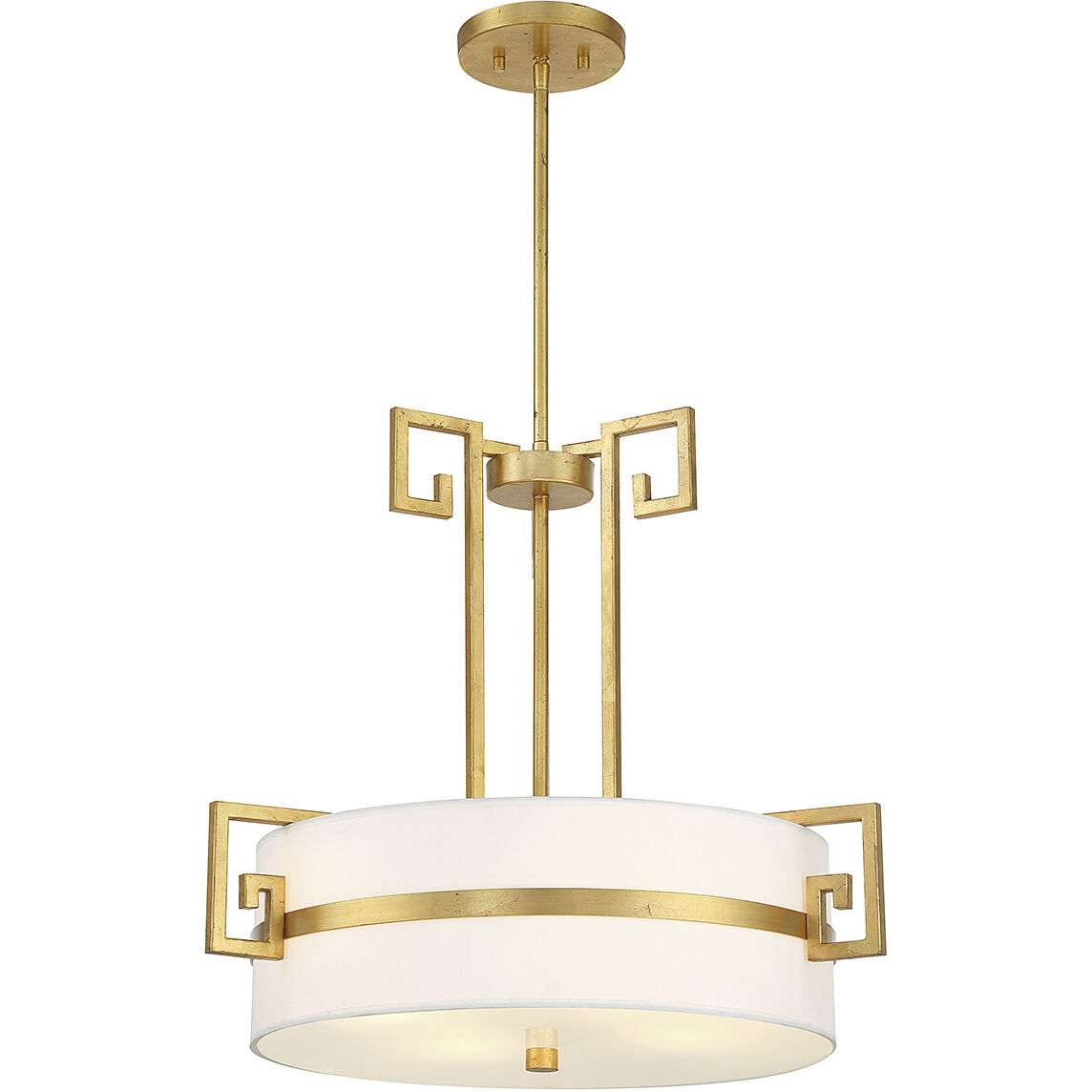 Quatrain 4 Light 22.75 inch True Gold Pendant Ceiling Light