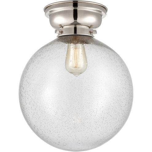 Aditi XX-Large Beacon LED 12 inch Polished Nickel Flush Mount Ceiling Light in Seedy Glass, Aditi