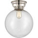 Aditi XX-Large Beacon LED 12 inch Polished Nickel Flush Mount Ceiling Light in Seedy Glass, Aditi