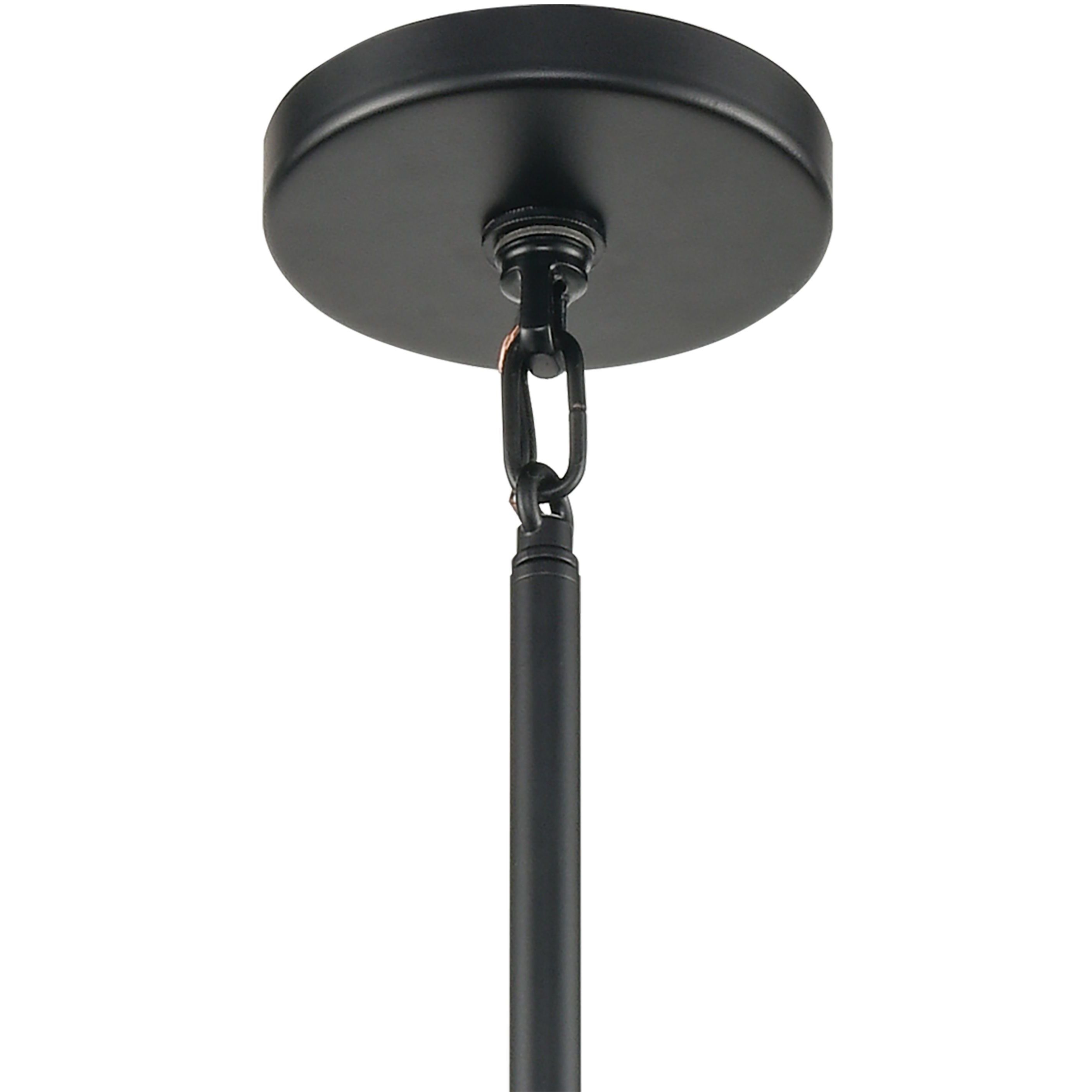 Stone Manor 6 Light 27 inch Matte Black with Aspen and White Chandelier Ceiling Light