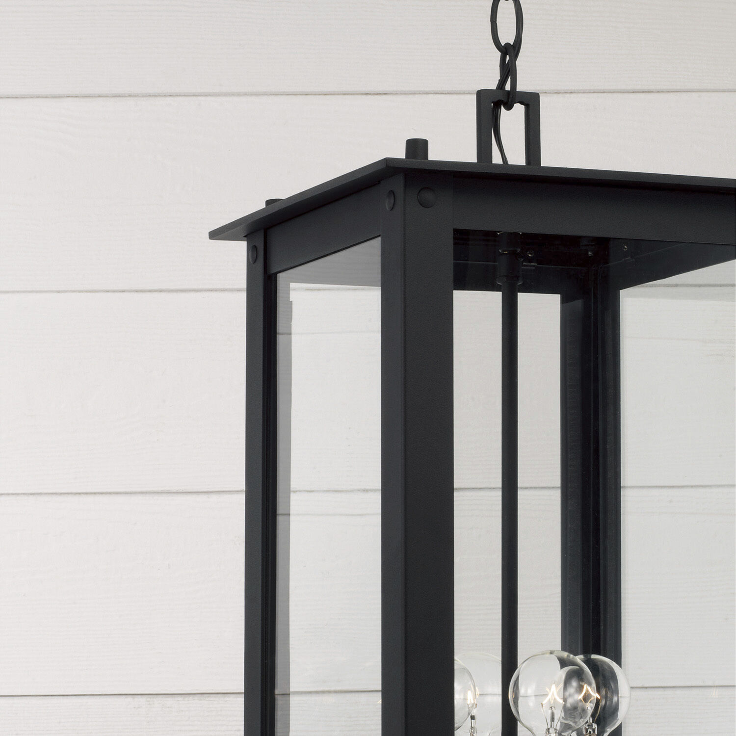 Hunt 4 Light 11 inch Black Outdoor Hanging Lantern