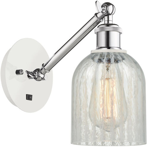 Ballston Caledonia 1 Light 5 inch White and Polished Chrome Sconce Wall Light