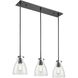 Emma Linear Ceiling Light in Ebony