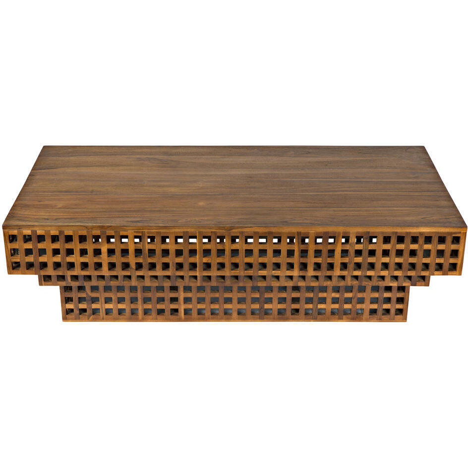 Flynn 66 X 34 inch Clear Coat Flat Coffee Table