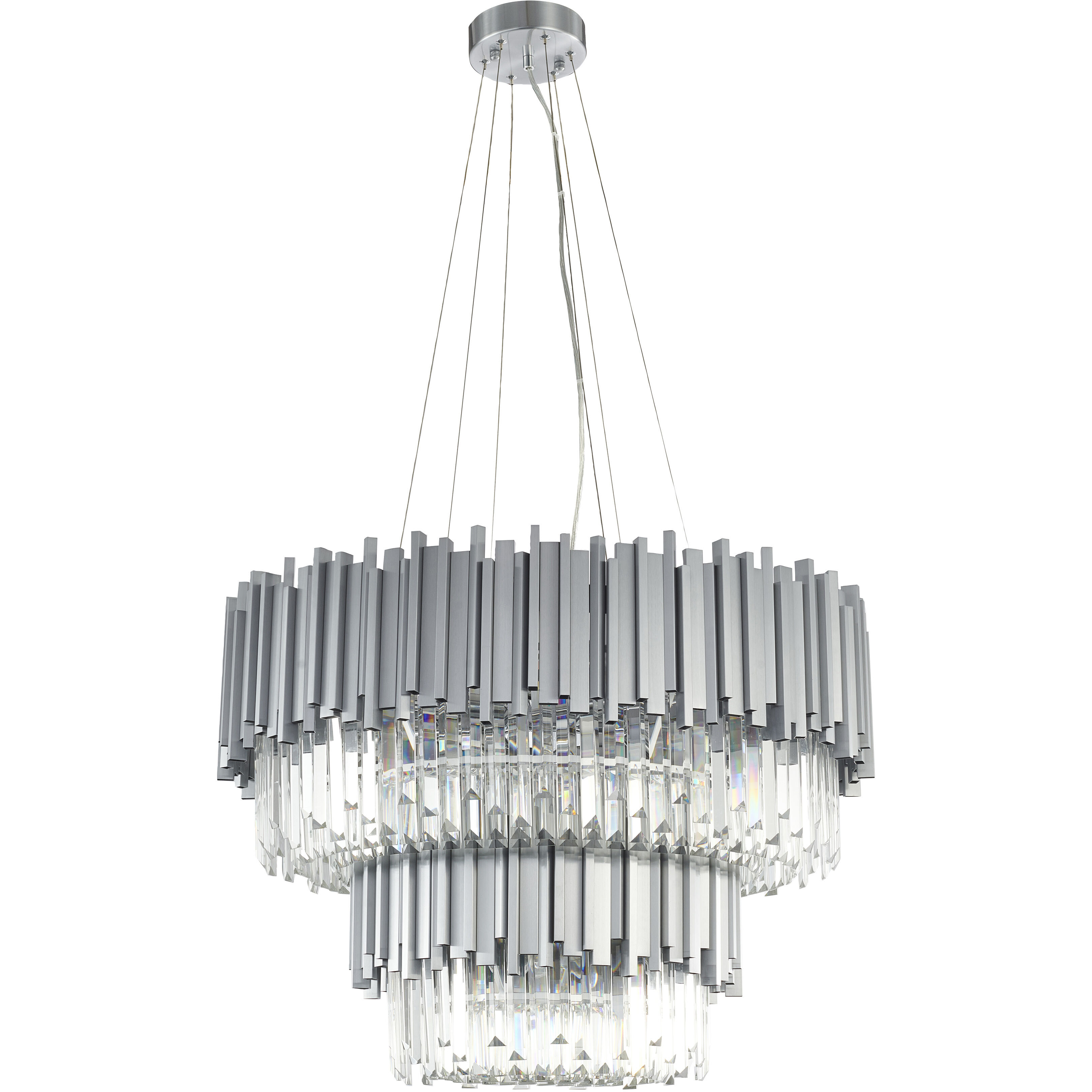 Canada 12 Light 30 inch Satin Nickel Chandelier Ceiling Light