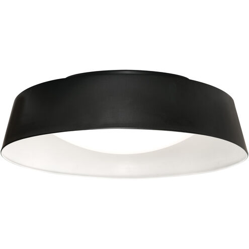 Duncan 1 Light 16 inch Black and White Flush Mount Ceiling Light