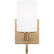 Oak Moore 1 Light 4.88 inch Satin Brass Bath Vanity Wall Light
