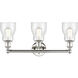 Ellery 3 Light 22.75 inch Polished Nickel Bath Vanity Light Wall Light in Seedy