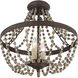 Menard 3 Light 18 inch Fossil Stone Convertible SemiFlush/Pendant Ceiling Light, Convertible