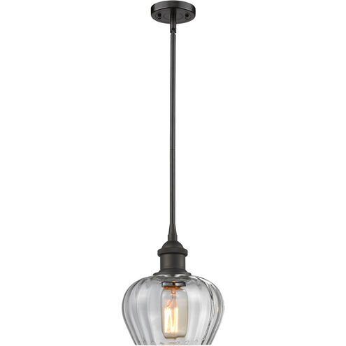 Ballston Fenton LED 7 inch Oil Rubbed Bronze Pendant Ceiling Light in Clear Glass, Ballston