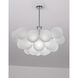 Miles 8 Light 35.5 inch Polished Chrome with Frosted Chandelier Ceiling Light